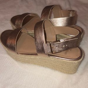 Rose Gold Platform Sandals